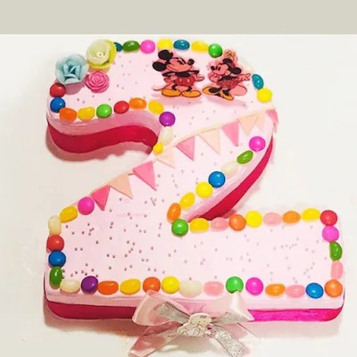 Mickey Minnie Second Birthday Cake